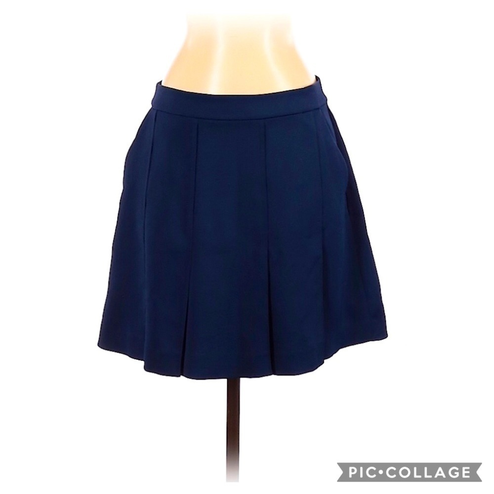 Vince Pleated Blue A-Line School Girl Style Skirt